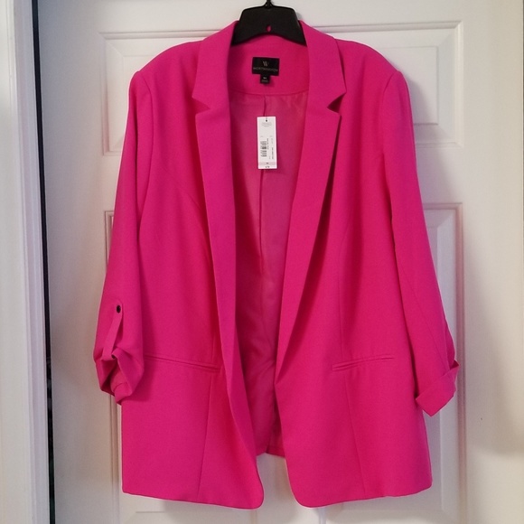 Worthington Jackets & Blazers - Women's Plus Size Hot Pink Blazer